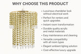 Modern Crystal Jewel Effect Ceiling Light Shade
